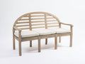 Bancos de jardín de madera 180x65x110 cm - marrón claro-blanco - banco de 3 plazas con respaldo arqueado