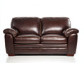 Sofás 2 plazas tapizados 170 x 90 x 90 cm - Marrón oscuro - Efecto cuero con reposabrazos acolchados