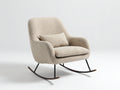 Mecedoras tapizadas 76 x 92 x 98 cm - beige y negro - diseño moderno con base mecedora